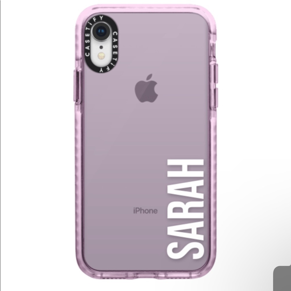 CASETIFY Customized Ultra Impact Case in Sheet-Purple with the name Sarah on it